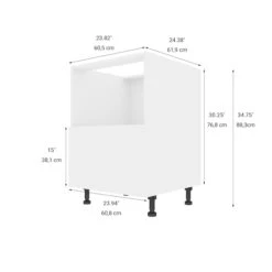 Eklipse Moonstone 24-in White Melamine 1-Drawer Base Cabinet 7 Eklipse Moonstone 24-in White Melamine 1-Drawer Base Cabinet -Alliedbas Shop 75396778b L