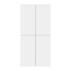 Eklipse Moonstone 24-in White Melamine 4-Door Top Pantry Cabinet