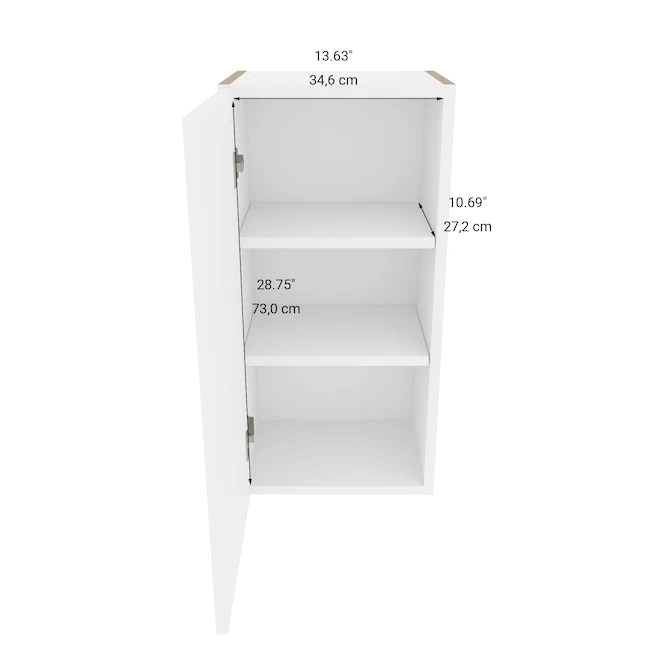 Eklipse Topaz 15.12-in X 30.25-in X 12.38-in Particleboard 1-Door Kitchen Wall Cabinet 3 Eklipse Topaz 15.12-in X 30.25-in X 12.38-in Particleboard 1-Door Kitchen Wall Cabinet - Image 3