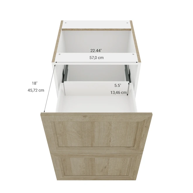 Eklipse Coral 23.94-in X 34.75-in X 24.38-in Particleboard 2-Drawer Kitchen Base Cabinet 1 Eklipse Coral 23.94-in X 34.75-in X 24.38-in Particleboard 2-Drawer Kitchen Base Cabinet