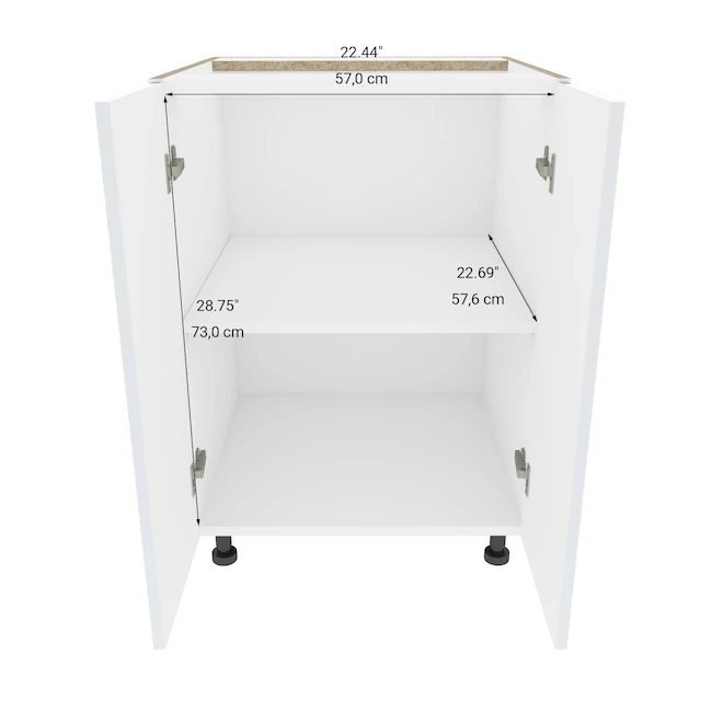 Eklipse Topaz 23.94-in X 34.75-in X 24.38-in Particleboard 2-Door Kitchen Base Cabinet 2 Eklipse Topaz 23.94-in X 34.75-in X 24.38-in Particleboard 2-Door Kitchen Base Cabinet - Image 2