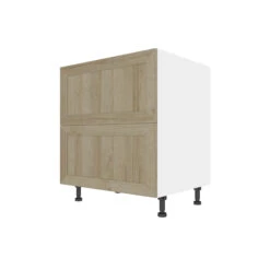 Eklipse Coral 35.88-in X 34.75-in X 24.38-in Particleboard 2-Drawer Kitchen Base Cabinet