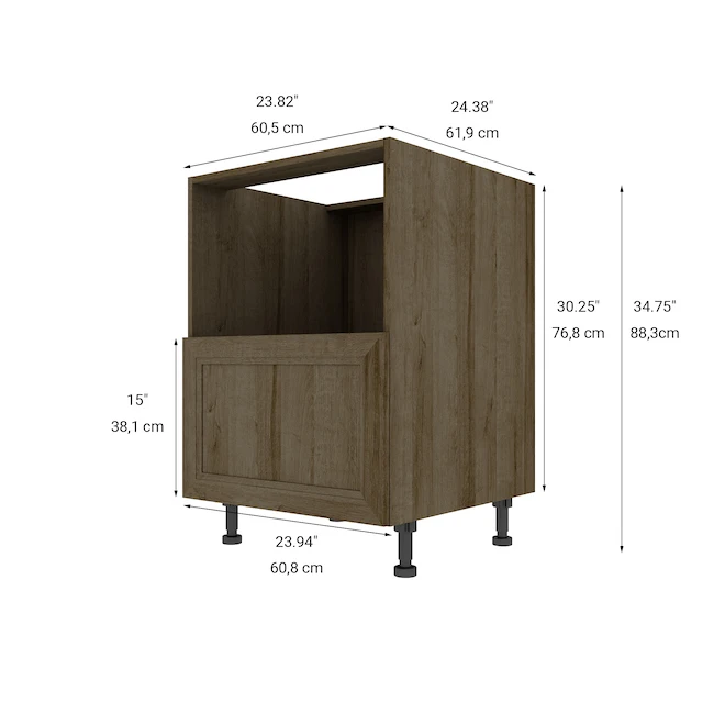 Eklipse Ruby 23.94-in X 34.75-in X 24.38-in Particleboard 1-Drawer Microwave Base Cabinet 2 Eklipse Ruby 23.94-in X 34.75-in X 24.38-in Particleboard 1-Drawer Microwave Base Cabinet - Image 2