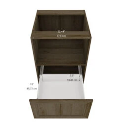 Eklipse Ruby 23.94-in X 34.75-in X 24.38-in Particleboard 1-Drawer Microwave Base Cabinet