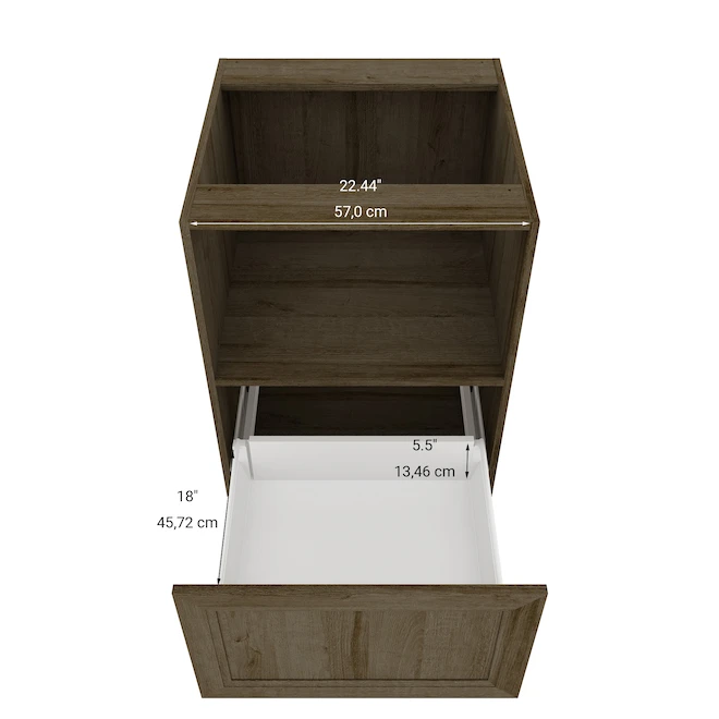 Eklipse Ruby 23.94-in X 34.75-in X 24.38-in Particleboard 1-Drawer Microwave Base Cabinet 1 Eklipse Ruby 23.94-in X 34.75-in X 24.38-in Particleboard 1-Drawer Microwave Base Cabinet