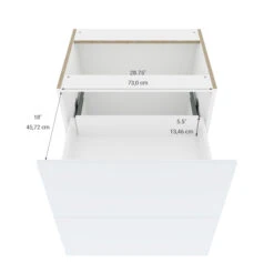 Eklipse Topaz 30.25-in X 34.75-in X 24.38-in Particleboard 2-Drawer Kitchen Base Cabinet