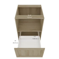 Eklipse Coral 23.94-in X 34.75-in X 24.38-in Particleboard 1-Drawer Microwave Base Cabinet 8 Eklipse Coral 23.94-in X 34.75-in X 24.38-in Particleboard 1-Drawer Microwave Base Cabinet -Alliedbas Shop 75396806c L