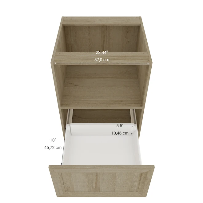 Eklipse Coral 23.94-in X 34.75-in X 24.38-in Particleboard 1-Drawer Microwave Base Cabinet 4 Eklipse Coral 23.94-in X 34.75-in X 24.38-in Particleboard 1-Drawer Microwave Base Cabinet - Image 4