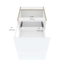 Eklipse Topaz 23.94-in X 34.75-in X 24.38-in Particleboard 2-Drawer Kitchen Base Cabinet -Alliedbas Shop 75396807c L