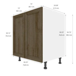 Eklipse Ruby 30.25-in X 34.75-in X 24.38-in Particleboard 2-Door Kitchen Base Cabinet 6 Eklipse Ruby 30.25-in X 34.75-in X 24.38-in Particleboard 2-Door Kitchen Base Cabinet -Alliedbas Shop 75396809b L