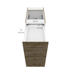 Eklipse Ruby 15.13-in X 34.75-in X 24.38-in Particleboard 4-Drawer Kitchen Base Cabinet 6 Eklipse Ruby 15.13-in X 34.75-in X 24.38-in Particleboard 4-Drawer Kitchen Base Cabinet -Alliedbas Shop 75396816c L