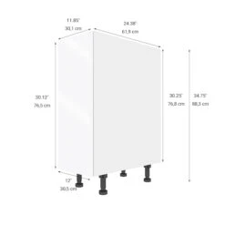 Eklipse Topaz 12-in X 34.75-in X 24.38-in Particleboard 1-Door Kitchen Base Cabinet 6 Eklipse Topaz 12-in X 34.75-in X 24.38-in Particleboard 1-Door Kitchen Base Cabinet -Alliedbas Shop 75396819b L