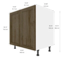 Eklipse Ruby 33.06-in X 34.75-in X 24.38-in Particleboard 2-Door Kitchen Base Cabinet 7 Eklipse Ruby 33.06-in X 34.75-in X 24.38-in Particleboard 2-Door Kitchen Base Cabinet -Alliedbas Shop 75396821b L