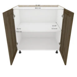 Eklipse Ruby 33.06-in X 34.75-in X 24.38-in Particleboard 2-Door Kitchen Base Cabinet