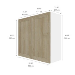 Eklipse Coral 33.06-in X 30.25-in X 12,38 Po Particleboard 2-Door Kitchen Wall Cabinet 8 Eklipse Coral 33.06-in X 30.25-in X 12,38 Po Particleboard 2-Door Kitchen Wall Cabinet -Alliedbas Shop 75396823b L
