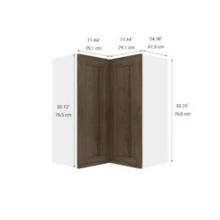 Eklipse Ruby 24.25-in X 30.25-in X 24.25-in Particleboard 2-Door Kitchen Wall Corner Cabinet