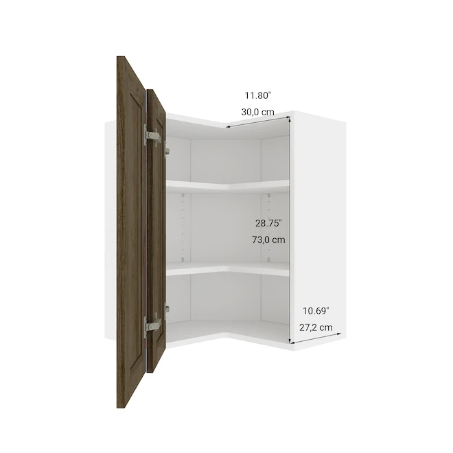 Eklipse Ruby 24.25-in X 30.25-in X 24.25-in Particleboard 2-Door Kitchen Wall Corner Cabinet 3 Eklipse Ruby 24.25-in X 30.25-in X 24.25-in Particleboard 2-Door Kitchen Wall Corner Cabinet - Image 3