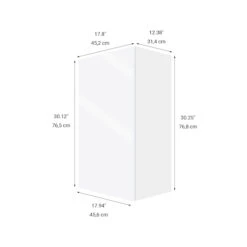 Eklipse Topaz 17.94-in X 30.25-in X 12.38-in Particleboard 1-Door Kitchen Wall Cabinet