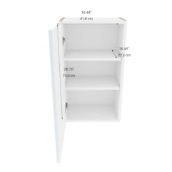 Eklipse Topaz 17.94-in X 30.25-in X 12.38-in Particleboard 1-Door Kitchen Wall Cabinet 7 Eklipse Topaz 17.94-in X 30.25-in X 12.38-in Particleboard 1-Door Kitchen Wall Cabinet -Alliedbas Shop 75396825c L