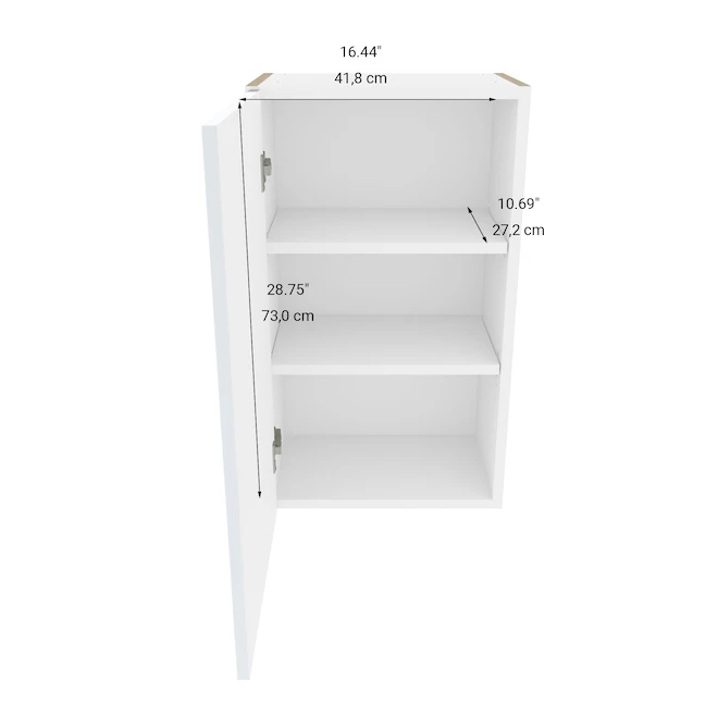 Eklipse Topaz 17.94-in X 30.25-in X 12.38-in Particleboard 1-Door Kitchen Wall Cabinet 4 Eklipse Topaz 17.94-in X 30.25-in X 12.38-in Particleboard 1-Door Kitchen Wall Cabinet - Image 4