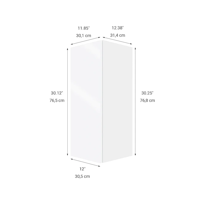 Eklipse Topaz 12-in X 30.25-in X 12.38-in Particleboard 1-Door Kitchen Wall Cabinet 4 Eklipse Topaz 12-in X 30.25-in X 12.38-in Particleboard 1-Door Kitchen Wall Cabinet - Image 4