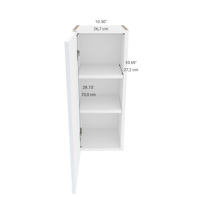 Eklipse Topaz 12-in X 30.25-in X 12.38-in Particleboard 1-Door Kitchen Wall Cabinet 2 Eklipse Topaz 12-in X 30.25-in X 12.38-in Particleboard 1-Door Kitchen Wall Cabinet - Image 2