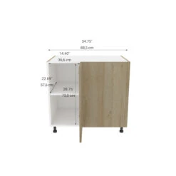 Eklipse Coral 36.25-in X 34.75-in X 36.25-in Particleboard 1-Door Base Hidden Corner Cabinet 9 Eklipse Coral 36.25-in X 34.75-in X 36.25-in Particleboard 1-Door Base Hidden Corner Cabinet -Alliedbas Shop 75396833c L