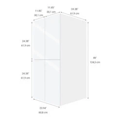 Eklipse Topaz 23.94-in X 49-in X 24.38-in Particleboard 4-Door Top Pantry Cabinet -Alliedbas Shop 75396836b L