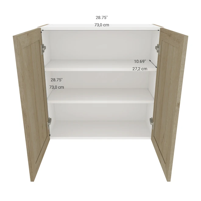 Eklipse Coral 30.25-in X 30.25-in X 12.38-in Particleboard 2-Door Kitchen Wall Cabinet 2 Eklipse Coral 30.25-in X 30.25-in X 12.38-in Particleboard 2-Door Kitchen Wall Cabinet - Image 2