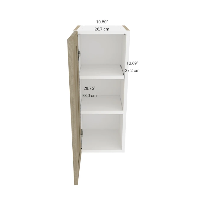 Eklipse Coral 12-in X 30.25-in X 12.38-in Particleboard 1-Door Kitchen Wall Cabinet 1 Eklipse Coral 12-in X 30.25-in X 12.38-in Particleboard 1-Door Kitchen Wall Cabinet