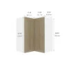 Eklipse Coral 24.25-in X 30.25-in X 24.25-in Particleboard 2-Door Kitchen Wall Corner Cabinet