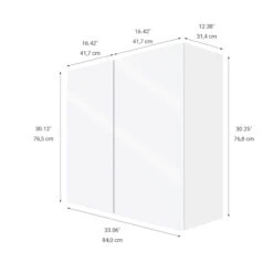 Eklipse Topaz 33.06-in X 30.25-in X 12.38-in Particleboard 2-Door Kitchen Wall Cabinet -Alliedbas Shop 75396843b L