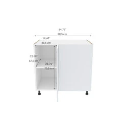 Eklipse Topaz 36.25-in X 34.75-in X 36.25-in Particleboard 1-Door Base Hidden Corner Cabinet