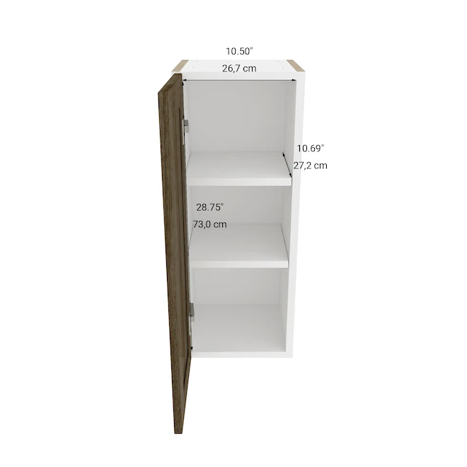 Eklipse Ruby 12-in X 30.25-in X 12.38-in Particleboard 1-Door Kitchen Wall Cabinet 3 Eklipse Ruby 12-in X 30.25-in X 12.38-in Particleboard 1-Door Kitchen Wall Cabinet - Image 3