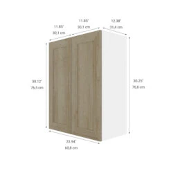 Eklipse Coral 23.94-in X 30.25-in X 12.38-in Particleboard 2-Door Kitchen Wall Cabinet 9 Eklipse Coral 23.94-in X 30.25-in X 12.38-in Particleboard 2-Door Kitchen Wall Cabinet -Alliedbas Shop 75396846b L