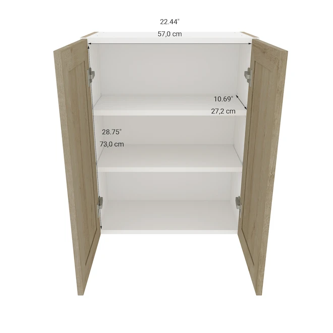 Eklipse Coral 23.94-in X 30.25-in X 12.38-in Particleboard 2-Door Kitchen Wall Cabinet 1 Eklipse Coral 23.94-in X 30.25-in X 12.38-in Particleboard 2-Door Kitchen Wall Cabinet