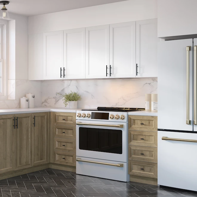 Eklipse Coral 23.94-in X 30.25-in X 12.38-in Particleboard 2-Door Kitchen Wall Cabinet 2 Eklipse Coral 23.94-in X 30.25-in X 12.38-in Particleboard 2-Door Kitchen Wall Cabinet - Image 2