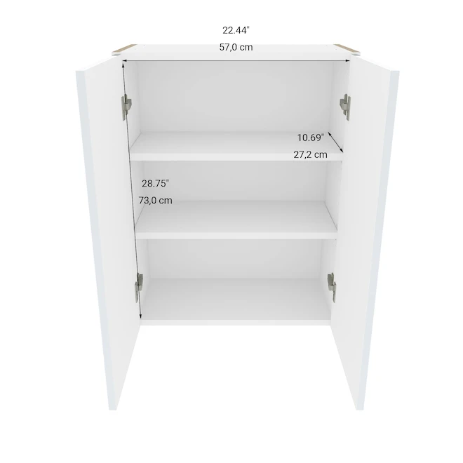 Eklipse Topaz 23.94-in X 30.25-in X 12.38-in Particleboard 2-Door Kitchen Wall Cabinet 2 Eklipse Topaz 23.94-in X 30.25-in X 12.38-in Particleboard 2-Door Kitchen Wall Cabinet - Image 2