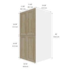Eklipse Coral 23.94-in X 49-in X 24.38-in Particleboard 4-Door Top Pantry Cabinet 7 Eklipse Coral 23.94-in X 49-in X 24.38-in Particleboard 4-Door Top Pantry Cabinet -Alliedbas Shop 75396849b L
