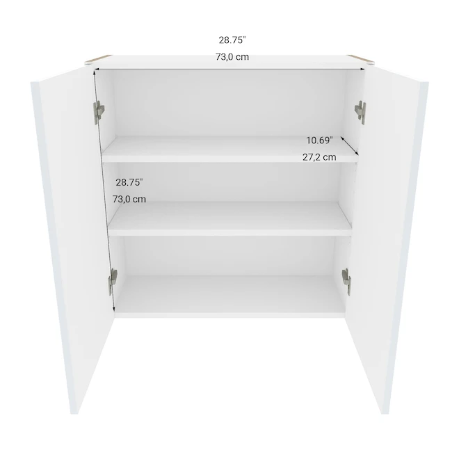 Eklipse Topaz 30.25-in X 30.25-in X 12.38-in Particleboard 2-Door Kitchen Wall Cabinet 3 Eklipse Topaz 30.25-in X 30.25-in X 12.38-in Particleboard 2-Door Kitchen Wall Cabinet - Image 3