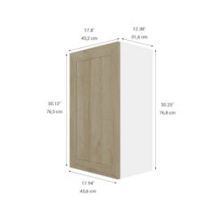 Eklipse Coral 17.94-in X 30.25-in X 12.38-in Particleboard 1-Door Kitchen Wall Cabinet 8 Eklipse Coral 17.94-in X 30.25-in X 12.38-in Particleboard 1-Door Kitchen Wall Cabinet -Alliedbas Shop 75396852b L