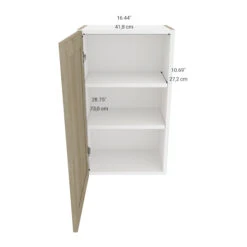 Eklipse Coral 17.94-in X 30.25-in X 12.38-in Particleboard 1-Door Kitchen Wall Cabinet 7 Eklipse Coral 17.94-in X 30.25-in X 12.38-in Particleboard 1-Door Kitchen Wall Cabinet -Alliedbas Shop 75396852c L