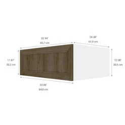 Eklipse Ruby 33.06-in X 12-in X 24.38-in Particleboard 2-Door Refrigerator Wall Cabinet