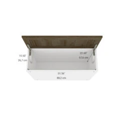 Eklipse Ruby 33.06-in X 12-in X 24.38-in Particleboard 2-Door Refrigerator Wall Cabinet 7 Eklipse Ruby 33.06-in X 12-in X 24.38-in Particleboard 2-Door Refrigerator Wall Cabinet -Alliedbas Shop 75396853c L