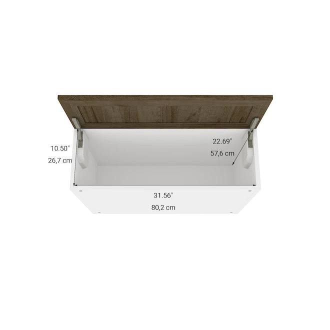 Eklipse Ruby 33.06-in X 12-in X 24.38-in Particleboard 2-Door Refrigerator Wall Cabinet 4 Eklipse Ruby 33.06-in X 12-in X 24.38-in Particleboard 2-Door Refrigerator Wall Cabinet - Image 4