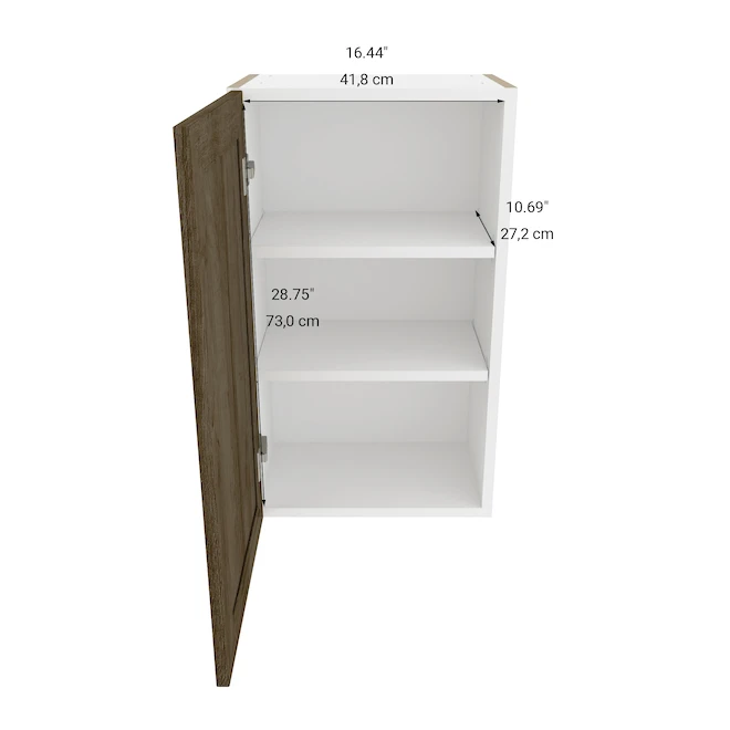 Eklipse Ruby 17.94-in X 30.25-in X 12.38-in Particleboard 1-Door Kitchen Wall Cabinet 1 Eklipse Ruby 17.94-in X 30.25-in X 12.38-in Particleboard 1-Door Kitchen Wall Cabinet