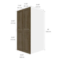 Eklipse Ruby 23.94-in X 49-in X 24.38-in Particleboard 4-Door Top Pantry Cabinet -Alliedbas Shop 75396855b L