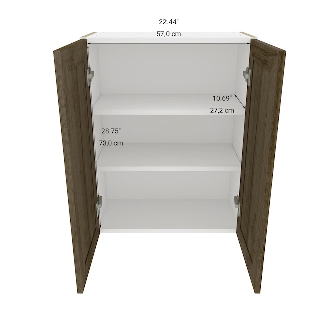 Eklipse Ruby 23.94-in X 30.25-in X 12.38-in Particleboard 2-Door Kitchen Wall Cabinet 3 Eklipse Ruby 23.94-in X 30.25-in X 12.38-in Particleboard 2-Door Kitchen Wall Cabinet - Image 3