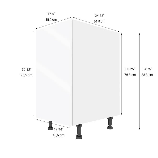 Eklipse Topaz 17.94-in X 34.75-in X 24.38-in Particleboard 1-Door Kitchen Base Cabinet 2 Eklipse Topaz 17.94-in X 34.75-in X 24.38-in Particleboard 1-Door Kitchen Base Cabinet - Image 2