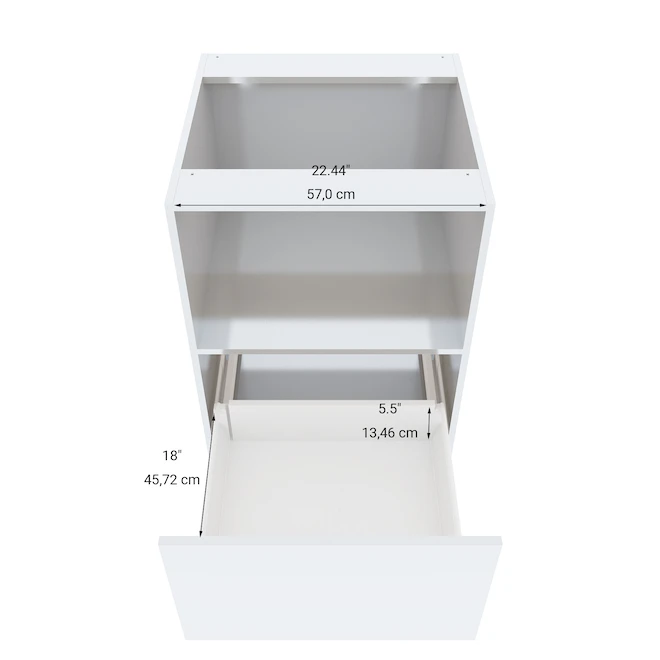 Eklipse Topaz 23.94-in X 34.75-in X 24.38-in Particleboard 1-Drawer Microwave Base Cabinet 4 Eklipse Topaz 23.94-in X 34.75-in X 24.38-in Particleboard 1-Drawer Microwave Base Cabinet - Image 4